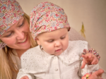 Headscarf headband- child size porcelaine rosée