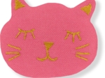 Meow hair slide glittery pink
