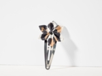 Star flower hairclip leopard