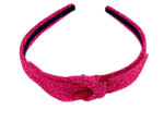 bow headband fuchsia pailleté