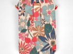 Quilted phone pocket cerise en fleur