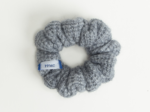 Small scrunchie blue-grey ribbed knit