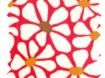Coated fabric ex2524 red petals gold heart