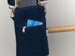Quilted phone pocket large navy orduroy 