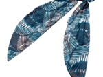 Long tail scrunchie feuillage marine