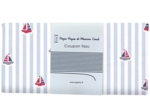 Coupon tissu 50 cm ex2415 sailboats and blue stripes