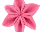 Star flower 4 hairslide glittery pink