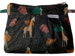 Mini Pleated clutch bag palma girafe