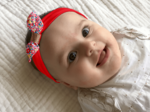 Jersey knit baby headband cocktail de fleurs