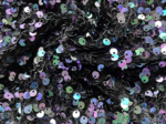 Purple black sequin fabric