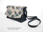 Flap of shoulder bag fleurs d'artifice
