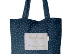 Tote bag bulle bronze marine