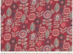 Cotton fabric ex2515 indian ethnic flowers rust