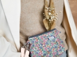 Mini Pleated clutch bag pastel fleuri