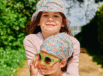 Sun hat adjustable-size T2 champêtre bleuté