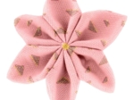 Star flower 4 hairslide powdered gold triangle