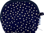 gusset coin purse navy gold star