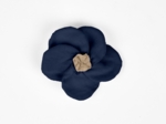 Flower petal hair slide small  navy blue