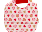 Coated fabric bib petits coeurs