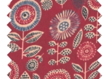 Cotton fabric ex2515 indian ethnic flowers rust