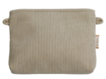 Coton clutch bag beige corduroy