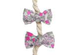 Small bows hair clips serenade fluo