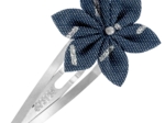 Star flower hairclip silver straw jeans