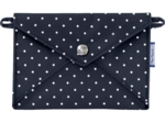 Little envelope clutch navy blue spots
