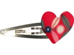 Heart hair-clips paprika petal