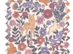 Coated heavyweight fabric comptine enchantée rose