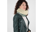 Adult Fur scarf snood fleuri kaki