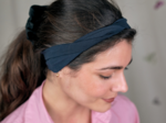 Jersey Twisted Headband navy blue