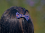 Ribbon bow hair slide lavandula