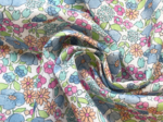 1 m fabric coupon pastel fleuri