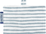Badge Holder striped blue gray glitter