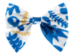 Bow tie hair slide passion bleue