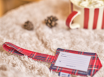 Luggage Tag tartan rouge