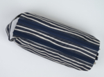 Double compartment school kit striped  ivory navy