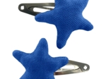 Star hair-clips navy blue