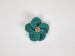 Flower petal hair slide small  gaze pois or eucalyptus