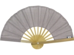 Hand-held fan grey gold star