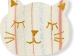 Meow hair slide silver pink striped