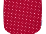 Flap of small shoulder bag red spots