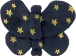 Butterfly hair clip navy gold star