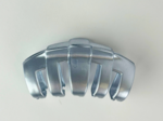 Large Rounded Hair Clip satin silver