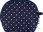 gusset coin purse navy blue spots