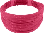 Headscarf headband- child size plumetis rose fuchsia
