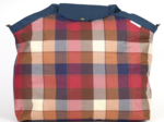 Tote bag with a zip ruby lurex tartan
