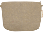 Coton clutch bag golden linen
