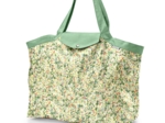 Tote bag with a zip menthol berry